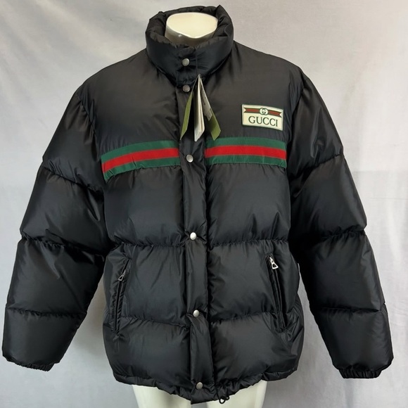 Gucci Other - Gucci Black Jacket with Green and Red Accents
